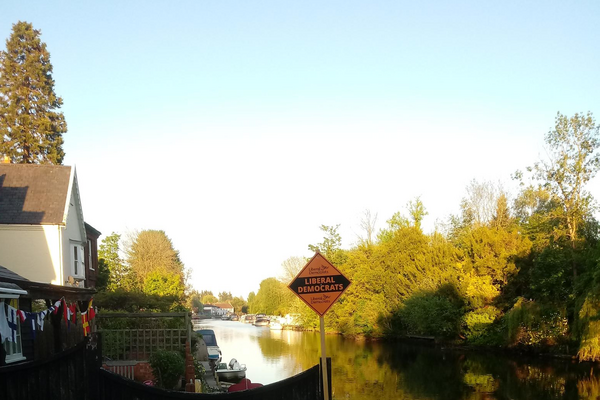 Stakeboard by the river at Thorpe St Andrew