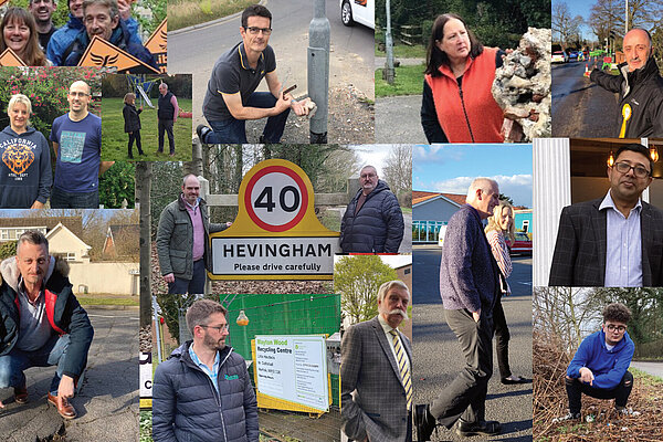 Collage of our councillors out and about in their communities
